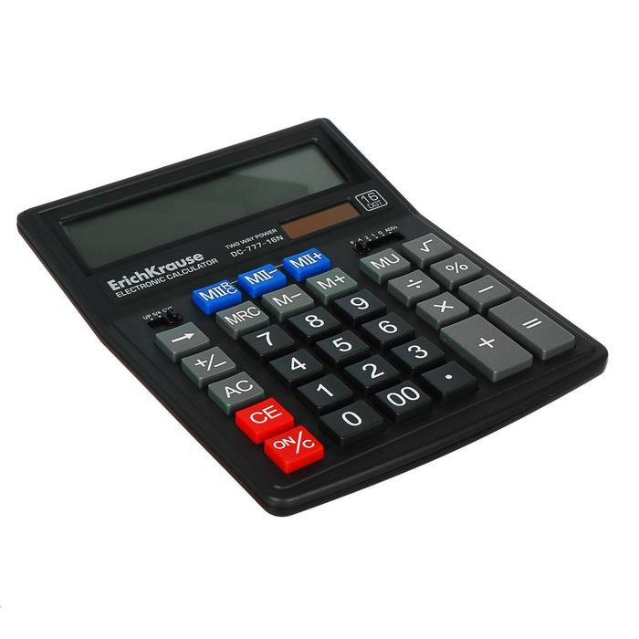 Калькулятор настольный 16-разрядный Erich Krause DC-777-16N Калькулятор настольный 16-разрядный Erich Krause DC-777-16N