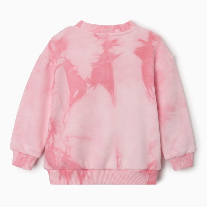 Свитшот Свитшот "Тай-дай" для девочки, цвет розовый, рост 122 см