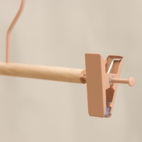 Вешалка для брюк и юбок LaDо́m Laconique, 28&times;11,5&times;2,8 см, с зажимами, цвет розовый