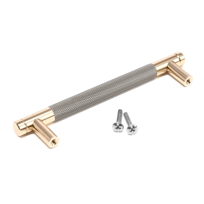 Ручка-рейлинг CAPPIO CRYSTAL, м/о 128 мм, цвет золото/серый