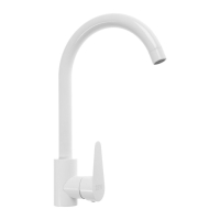 Смеситель для кухни ZEIN Z2504, однорычажный, картридж 40 мм, нержавеющая сталь, белый Смеситель для кухни ZEIN Z2504, однорычажный, картридж 40 мм, нержавеющая сталь, белый