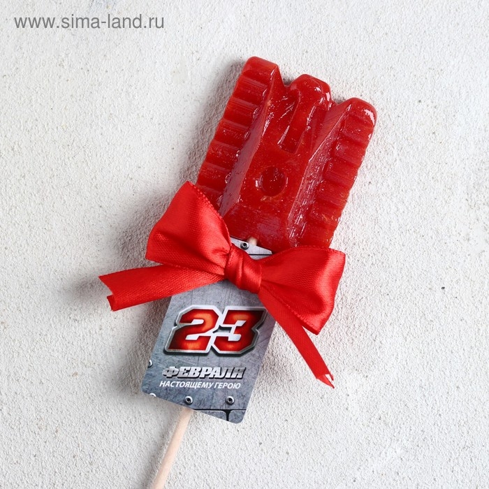 Леденец на палочке &laquo;Настоящему герою&raquo;, танк, 27 г.