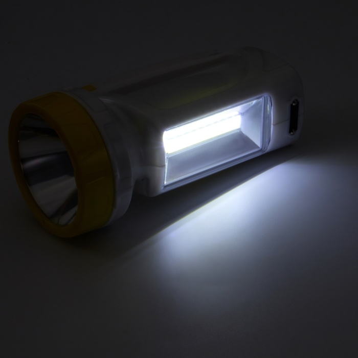 Фонарь ручной аккумуляторный Фонарь ручной аккумуляторный "Мастер К.", MHA-W3D2 (3 В),800 мАч, 1 Вт+3 Вт,100 лм, желтый