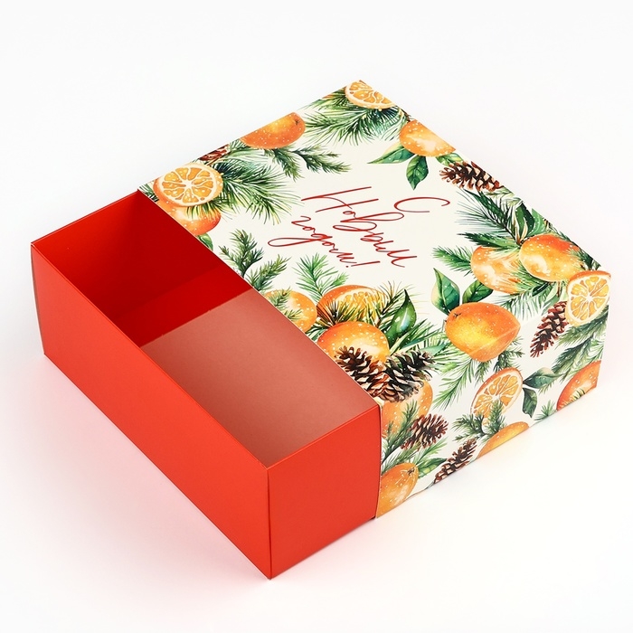 Подарочная коробка складная, новогодняя&laquo;С новым годом!&raquo;, 20 х 15 х 8 см, Новый год