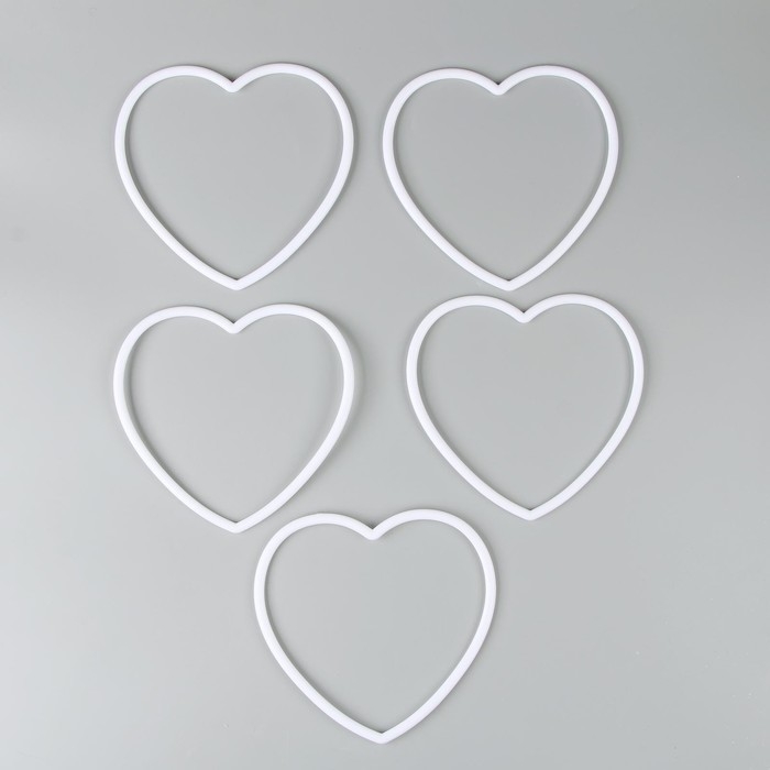 Основа для изготовления ловца снов &laquo;Сердце&raquo;, набор 5 шт., размер 1 шт. &mdash; 20 &times; 20 &times; 0,73 см