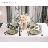 Тарелка керамическая Доляна &laquo;Мирсоле&raquo;, d=22 см, цвет зелёный