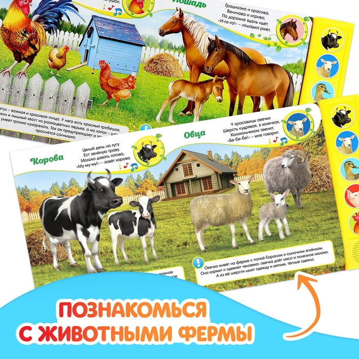 Музыкальная книга &laquo;Голоса на ферме&raquo;, 10 стр.