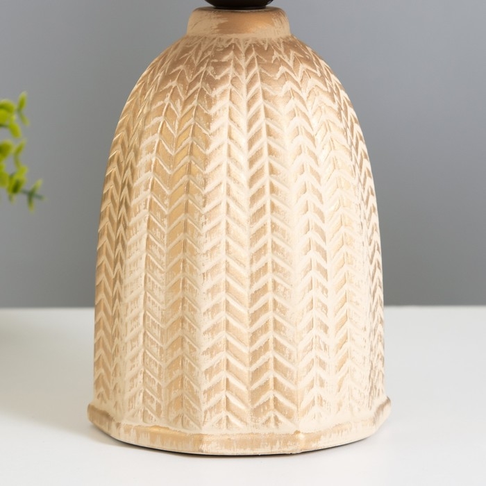 Настольная лампа Настольная лампа "Рамаж" E27 40Вт бежевый 20х20х32 см RISALUX