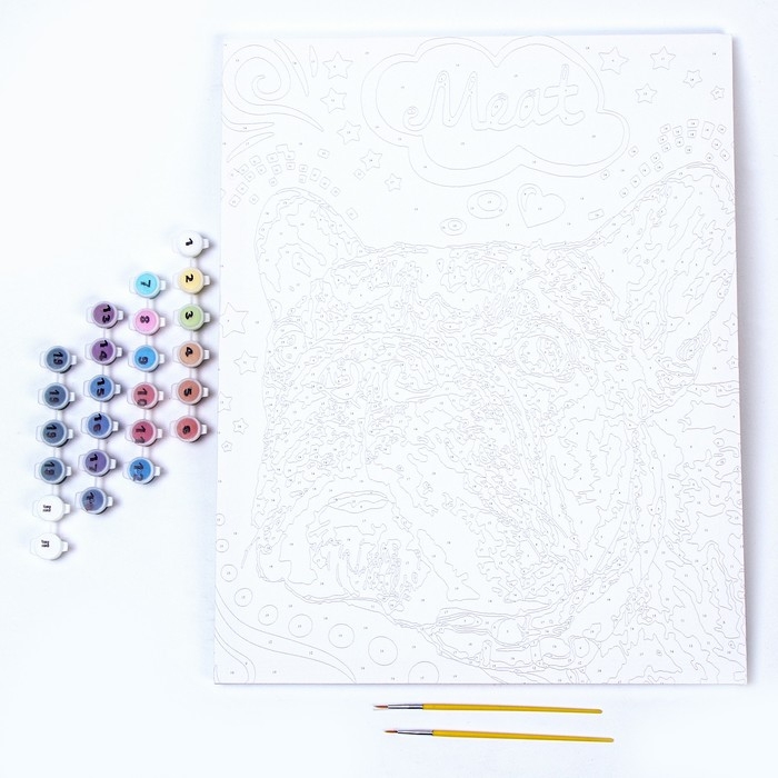 Картина по номерам «Яркий бульдог», холст на подрамнике, 40 × 50 см Картина по номерам «Яркий бульдог», холст на подрамнике, 40 × 50 см