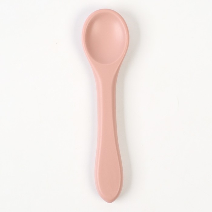 Ложка детская для кормления M&B (силикон), пыльная роза Ложка детская для кормления M&B (силикон), пыльная роза