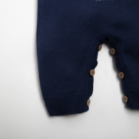 Комбинезон вязаный Крошка Я &laquo;Мишка&raquo; рост 74-80 см, цвет синий