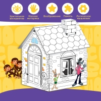 Набор для творчества &laquo;Домик-раскраска: Золотая коллекция&raquo;, из картона, 6 деталей, 5 фломастеров