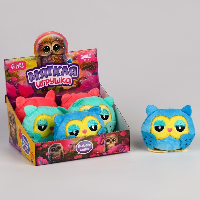 Мягкая игрушка "Совушка", МИКС, в шоубоксе