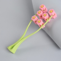 Массажёр для лица &laquo;Букет&raquo;, 22,5 &times; 6,5 &times; 3,5 см, 12 роликов, цвет МИКС