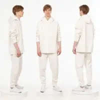 Худи унисекс H1, молочно-белое, размер XL/XXL