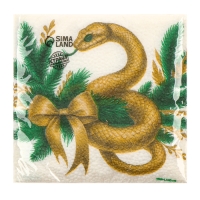 Салфетки новогодние бумажные &laquo;С Новым годом&raquo;, однослойные, 24х24 см, 20 шт.