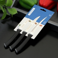 Набор кухонных ножей TRAMONTINA Felice, 3 шт, цвет черный Набор кухонных ножей TRAMONTINA Felice, 3 шт, цвет черный