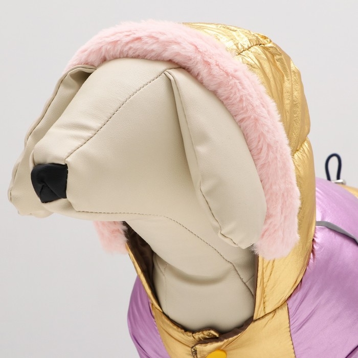 Комбинезон Комбинезон "Блик" с утяжкой, размер 14 (ДС 32 см, ОГ 42 см, ОШ 31 см), золото-лавандовый