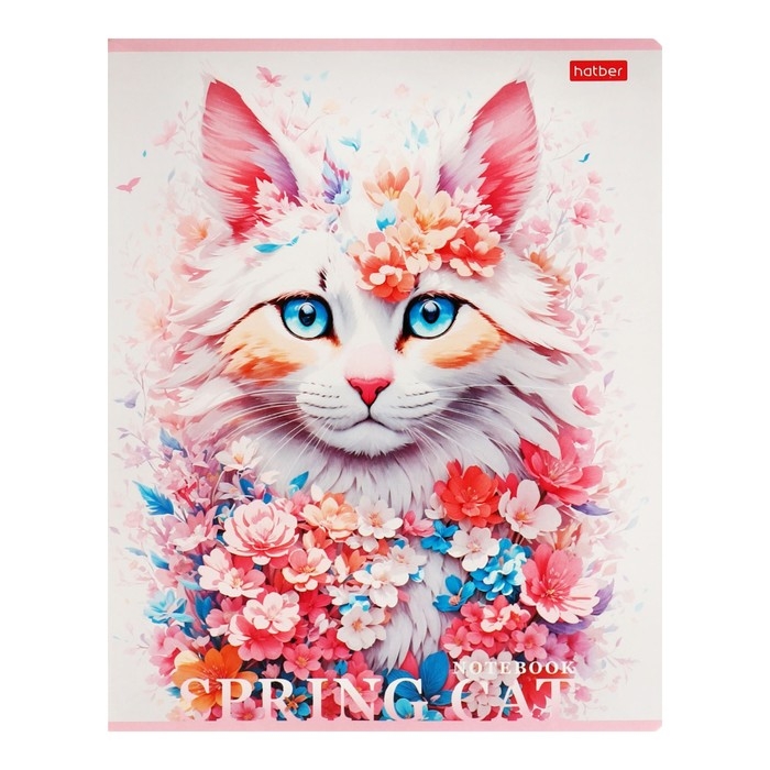 Тетрадь 48л кл Spring cat, обл мел карт, скругл угл, бл 65г/м2, МИКС Тетрадь 48л кл Spring cat, обл мел карт, скругл угл, бл 65г/м2, МИКС