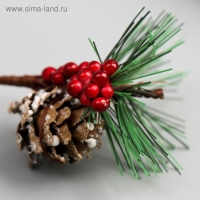 Декор для творчества "Рябинка с шишкой" 8,5 см Декор для творчества "Рябинка с шишкой" 8,5 см