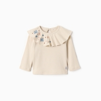 Кофточка с вышивкой  Крошка Я "Новогодние игрушки", рост 74-80 см