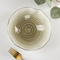 Салатник фарфоровый Доляна &laquo;Млечный путь&raquo;, 700 мл, d=17,5 см, цвет серый