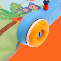 Развивающий коврик-каталка &laquo;Сафари&raquo;, 2 в 1, звуковые эффекты, цвет синий