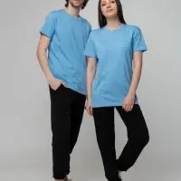 Футболка унисекс T-bolka 140, голубая, размер XXXL