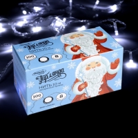 Гирлянда «Нить» 10 м, IP20, прозрачная нить, 100 LED, свечение белое, 8 режимов, 220 В Гирлянда «Нить» 10 м, IP20, прозрачная нить, 100 LED, свечение белое, 8 режимов, 220 В