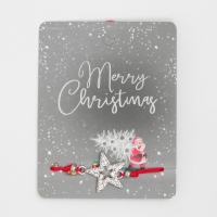 Новый год! Браслет &laquo;Новогодний&raquo; Санта с елью, звезда, цвет красный с серебром, 6см