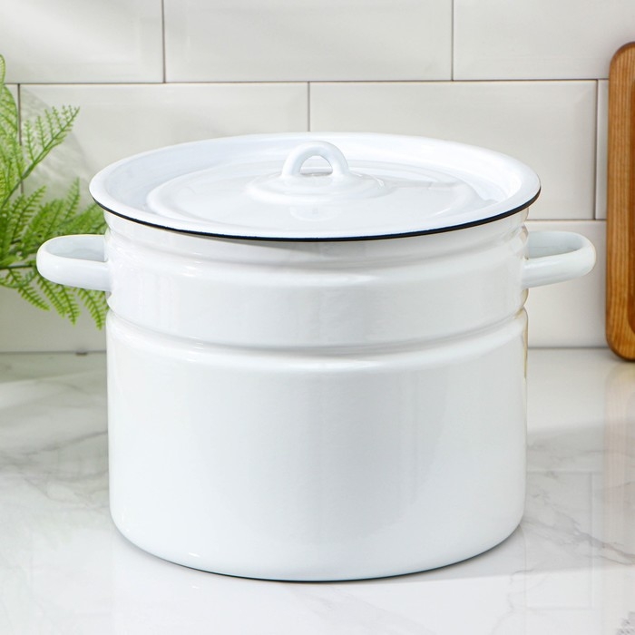 Кастрюля эмалированная без деколи, 9 л, цвет МИКС Кастрюля эмалированная без деколи, 9 л, цвет МИКС