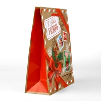 Пакет подарочный новогодний ламинированный &laquo;Новогодняя почта&raquo;, ML 21 х 25 х 8 см