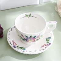 Чайная пара «Шиповник», 0,29 л, 15×8,4 см, 1 сорт, Гурова В.П. Чайная пара «Шиповник», 0,29 л, 15×8,4 см, 1 сорт, Гурова В.П.