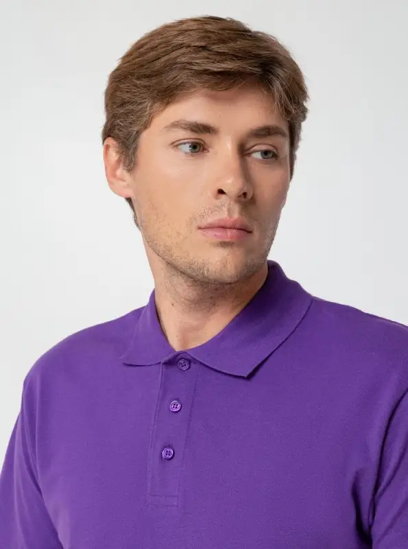 Рубашка поло мужская Summer 170 темно-фиолетовая, размер XS