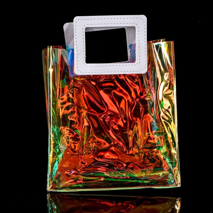 Пакет подарочный из ПВХ, иридисцентный, белый 20 x 18 x 10 см Пакет подарочный из ПВХ, иридисцентный, белый 20 x 18 x 10 см