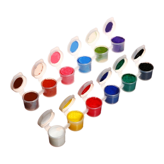 Краска акриловая, набор 12 цветов х 3 мл, Calligrata, морозостойкие, в пакете Краска акриловая, набор 12 цветов х 3 мл, Calligrata, морозостойкие, в пакете