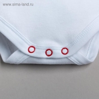 Боди с длинным рукавом Крошка Я "Happy winter", рост 74-80 см, цвет белый