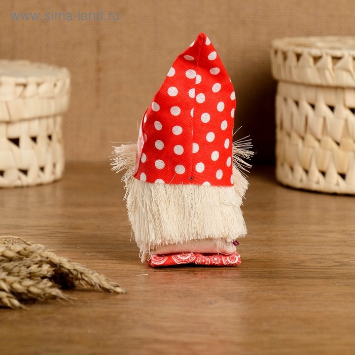 Оберег &laquo;Домовой с самоваром&raquo;, 12 см, микс