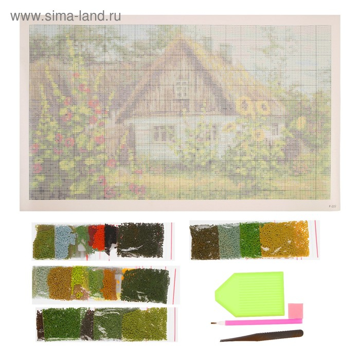 Алмазная мозаика &laquo;Домик в деревне&raquo;, 50 &times; 30 см, 31 цвет