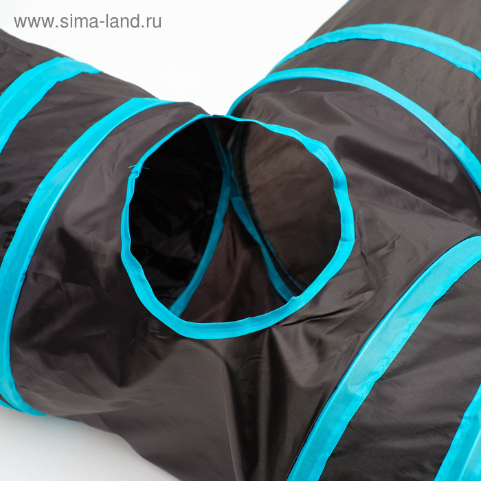 Туннель для кошек шуршащий Туннель для кошек шуршащий "Тройник", 80 см, диаметр трубы 25 см, микс цветов