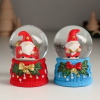 Сувенир полистоун водяной шар "Гномик с бантом и колокольчиками" МИКС 4,6х4,6х6,7 см Сувенир полистоун водяной шар "Гномик с бантом и колокольчиками" МИКС 4,6х4,6х6,7 см