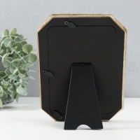 Фоторамка полистоун 10х15 см "Кора дерева" скошенные углы золото 14,3х18,8 см