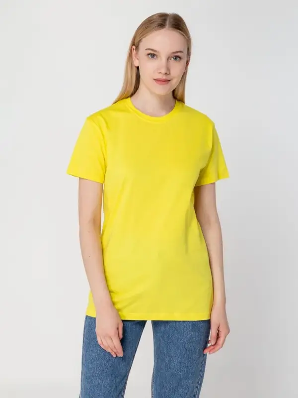 Футболка унисекс T-bolka 160, желтая, размер S
