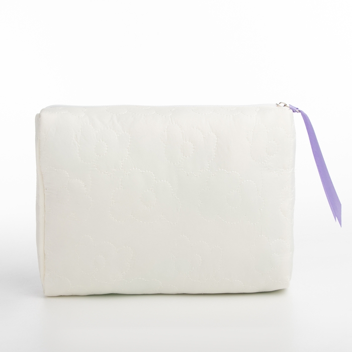 Косметичка на молнии, цвет белый