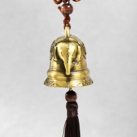 Колокольчик металл "Слон и узел счастья" 32 см