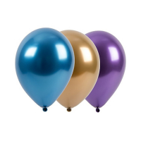 Шар латексный 12", хром, набор 50 шт., МИКС