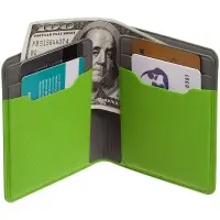 Картхолдер с отделением для купюр Dual, зеленый Картхолдер с отделением для купюр Dual, зеленый