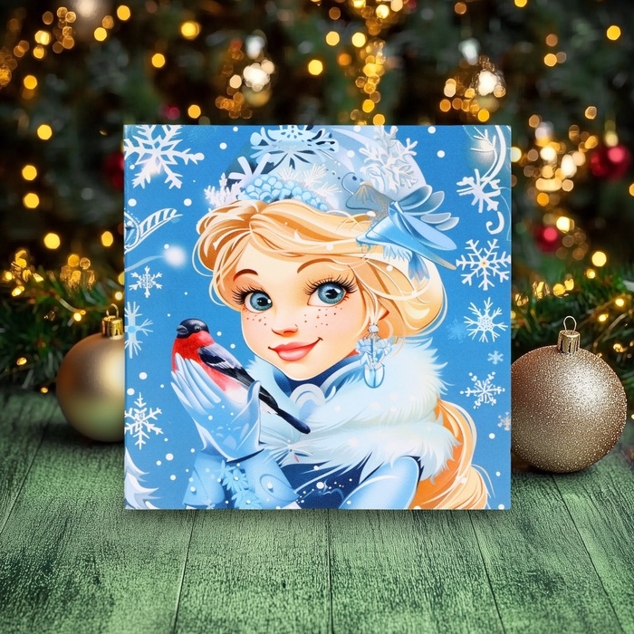 Новый год. Шоколадная открытка Новый год. Шоколадная открытка "С Новым годом! Снегурочка", 2 шт * 5 г