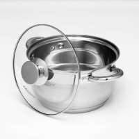 Набор кастрюль &laquo;Диана&raquo;, 3 предмета: 1,8 л, 2,5 л, 3,5 л, крышки, капсульное дно, индукция