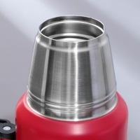 Термос &laquo;Применять в случае&raquo;, 1.2 л, красный, сохраняет тепло 16-18 ч